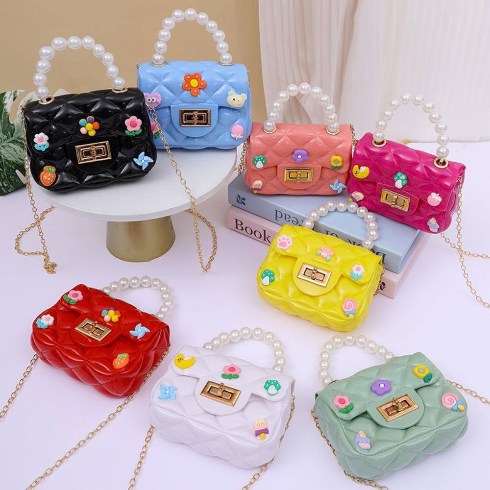 Ručne vyrobená záplata DIY mini taška reťazka crossbody taška princezná taška detská peňaženka na drobné gélová taška