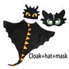 Dragon With Cloak Hat Toothless Dragon Costume Cape Anime Cosplay Christmas