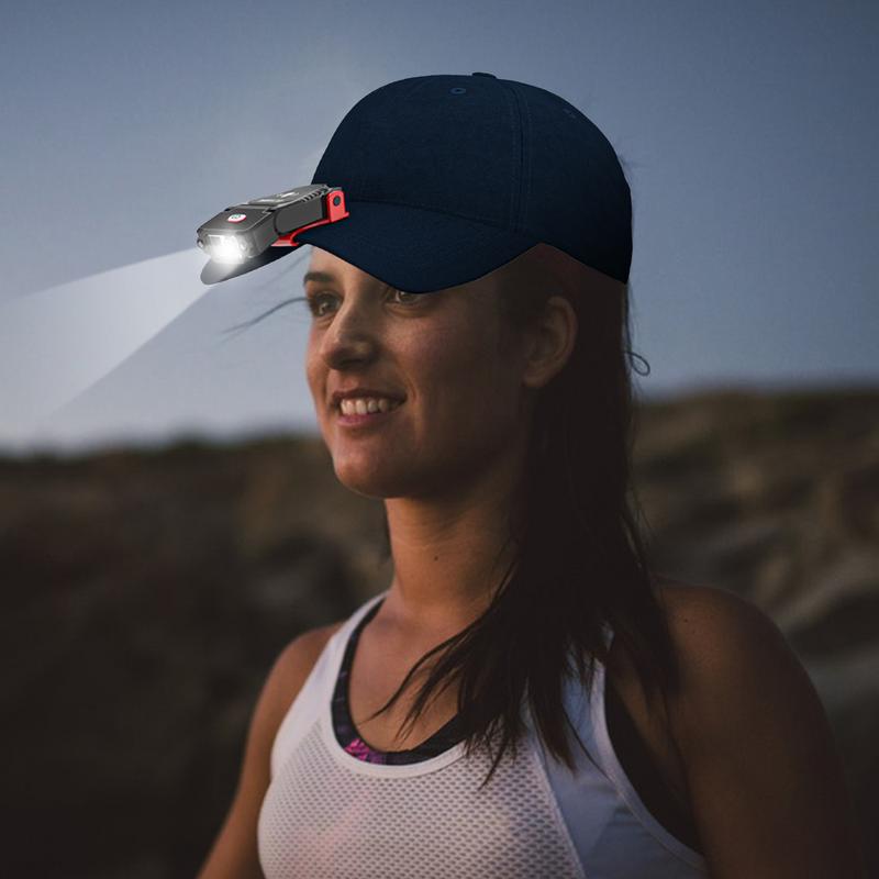 

LED Sensor Running Light Rechargeable Sensor Clip Light LED Hat Light Super Bright Adjustable Waterproof Head Light Running United States