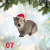 Christmas Acrylic Pendant Animals Decor 12Styles 1pcs Hanging Koala Hedgehog Platypus Bird Xmas Christmas Tree Pendant for Car Backpack Home