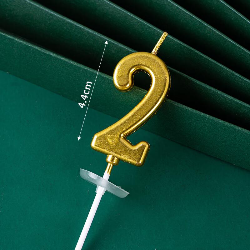 Golden Number Birthday Candles & Decor Set