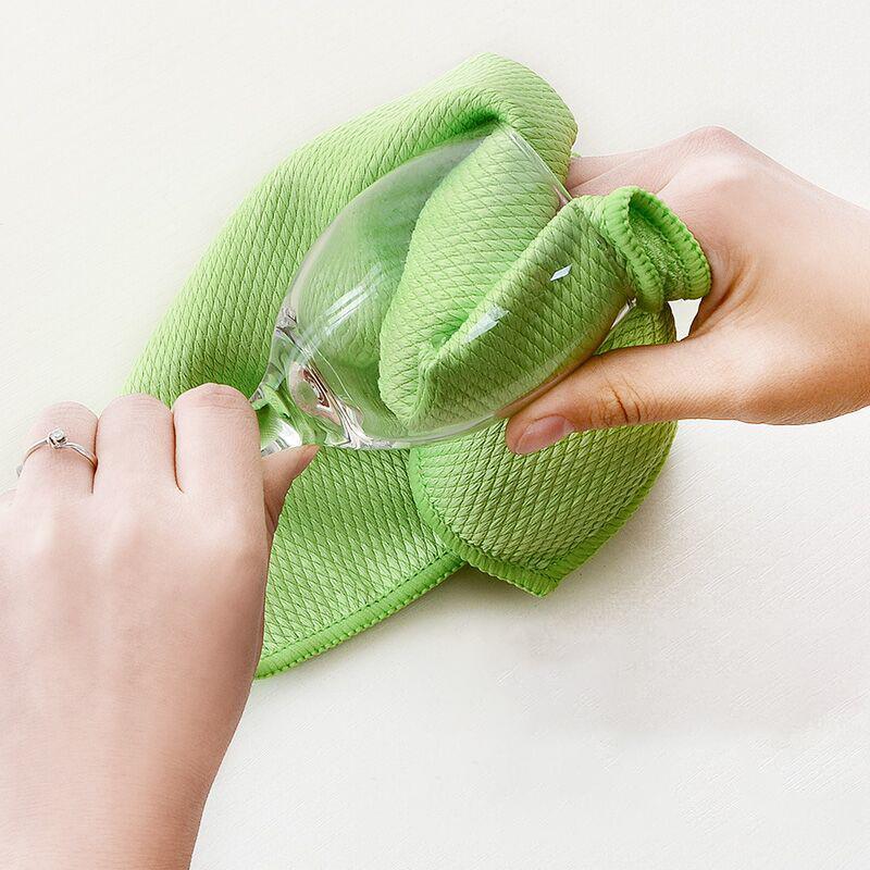 Kitchen Cleaning Towel Absorbable Fish Scale Rag Cloth Anti-grease Wiping Rags Glass Reusable Wipe Window Dish Cleaning Cloth
