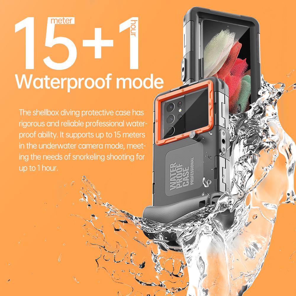 IP68 standard 15M/50ft diving/swimming diving waterproof Phone Case For iphone samsung huawei xiaomi honor vivo oppo oneplus 5