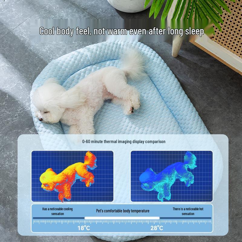 Pet Cooling Mat for Small Dogs & Cats – Breathable Summer Bed & Nest