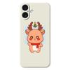 For iPhone 17 Case Cartoon Deer Pattern Printing Straight Edge TPU Phone Back Cover
