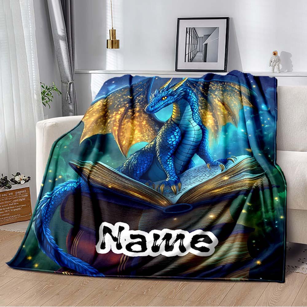 Dinosaurs At Night Customize Your Name Outdoor Blanket Used For Chair Office Sofa Bed Camping Soft And Warm Giving Friends And Relatives Birthday