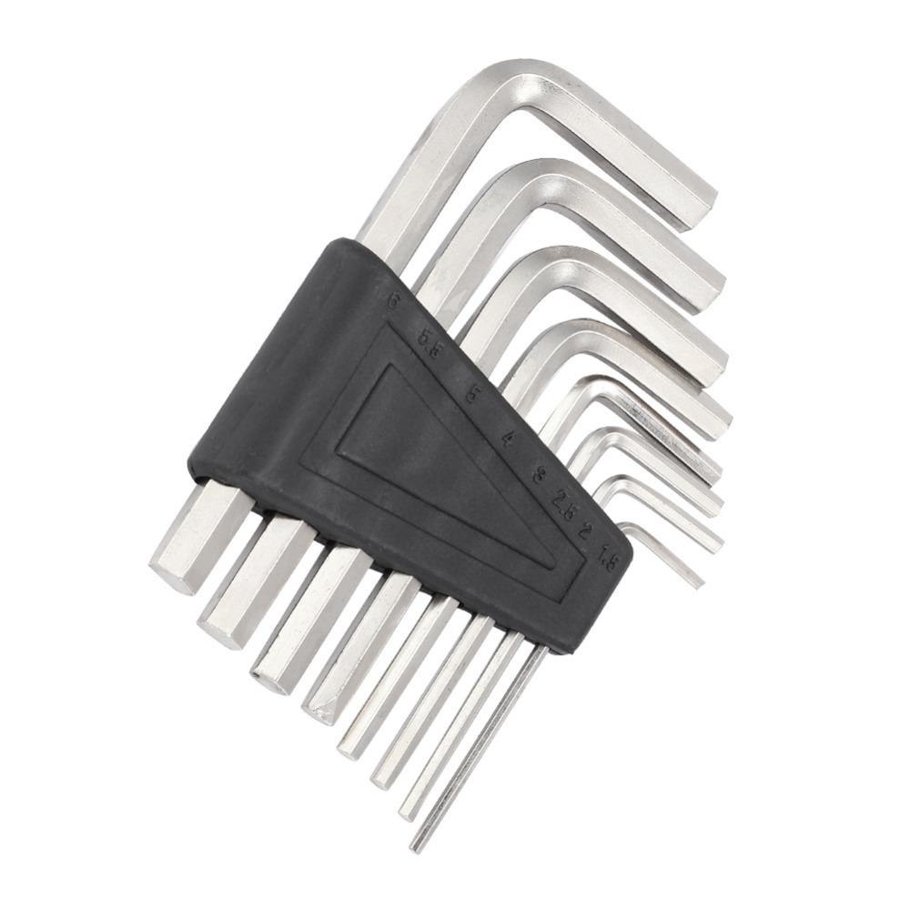 16PCS 1.5-6mm Hex Key Set Silver Hex Wrench Set Allen Key Wrench Set  For For instrument repair