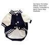 Dog Baseball Jacket Small Dogs Clothes with Raglan Sleeves Cute Sporty Dog Coat for Puppies Poodle Bichon Frise Daily Outfit