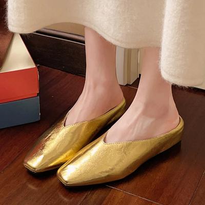 Fashion Women Slippers Luxury Lightweight Ballet Shoes Square Toe Elegant Sandals Women Trend Comfortable Slip On Slippers Slides Women