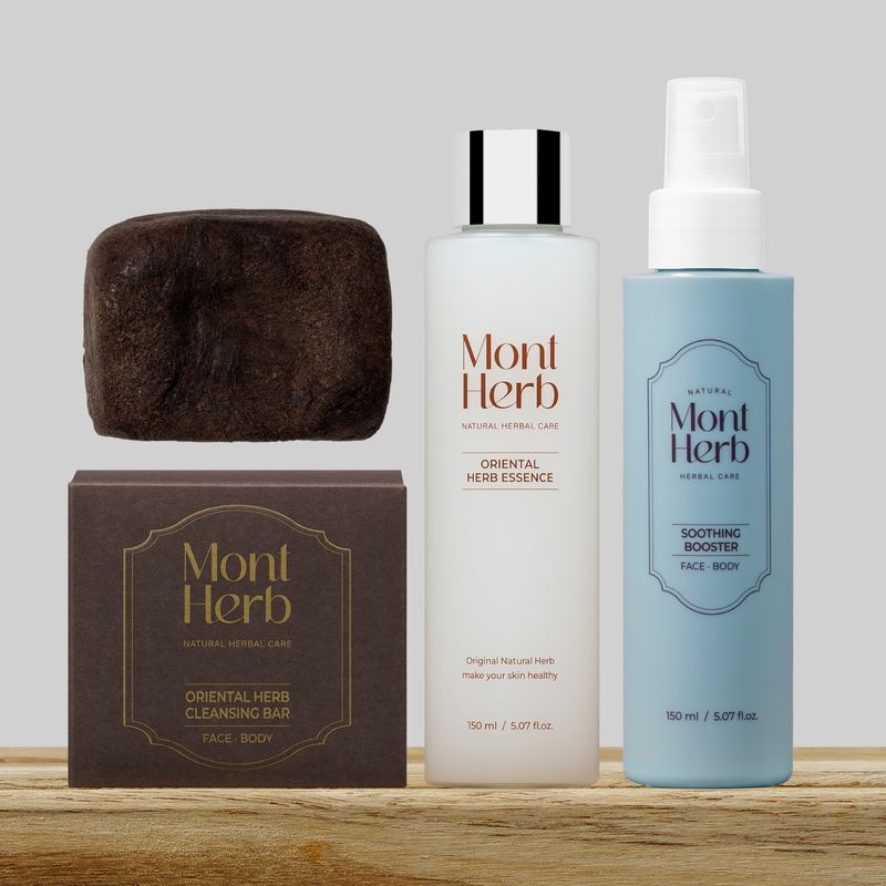 Recommended Basic Set for Red and Hot Skin (3-Piece Set) / Essence Pack 145g + Essence 150ml + Atosoothing Booster 150ml