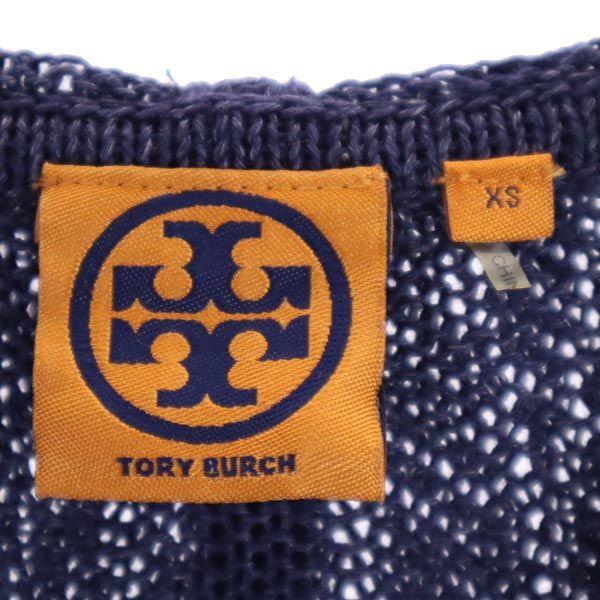 Tory Burch Leinen Langarm Strick Parker XS Marineblau System Damen Gebraucht
