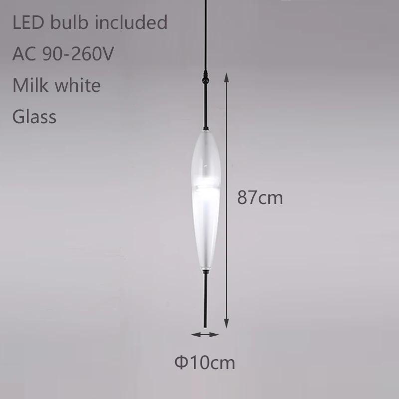 Nordic Creative Blue Glass Pendant Light Gradient Glass Pendant Light Hotel Lighting Bar Restaurant Decoration LED Lights