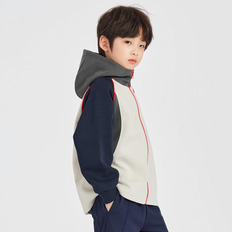 Duoduo Home Boys Varsity Color Block Hooded Jacket 120