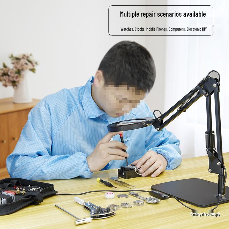 Longdao Desktop Magnifier Stand for Electronics Repair and DIY Projects