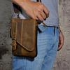 Quality Leather Male Casual Design Messenger Crossbody Bag Multifunction Fashion Travel Belt Waist Bag