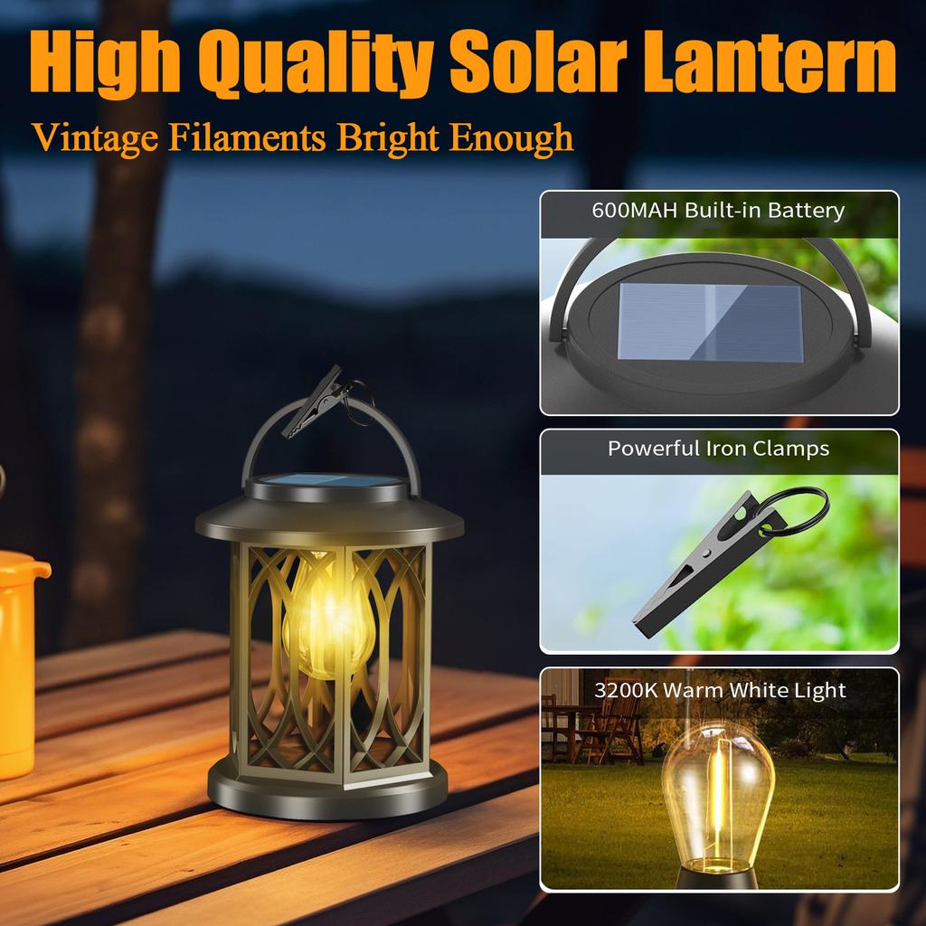 Upgraded Flashing Flame Solar Outdoor Waterproof Light, Hanging Solar Dancing Flame , Auto On/Off Decorative Fire Lamp