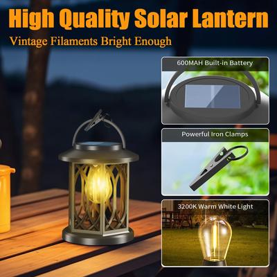 Upgraded Flashing Flame Solar Outdoor Waterproof Light, Hanging Solar Dancing Flame , Auto On/Off Decorative Fire Lamp