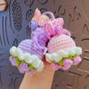 Hand-Woven Wool Bouquet Keychain Pendant Couple Schoolbag Keychain Pendant Valentine'S Day Gift