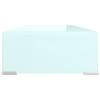 VidaXL Meuble TV/ Support pour moniteur 70 x 30 x 13 cm Verre Blanc