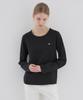 Our Hope Logo Silky Round Neck Sleeve T-Shirt - Black