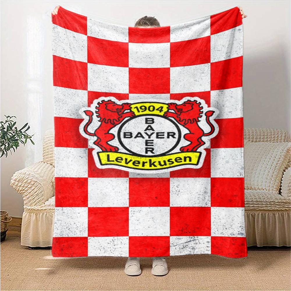 Bayer Leverkusen Theme Printed Blanket - Perfect for Couch, Bed, Travel & Outdoor Use | Machine Washable, Cozy & Durable.