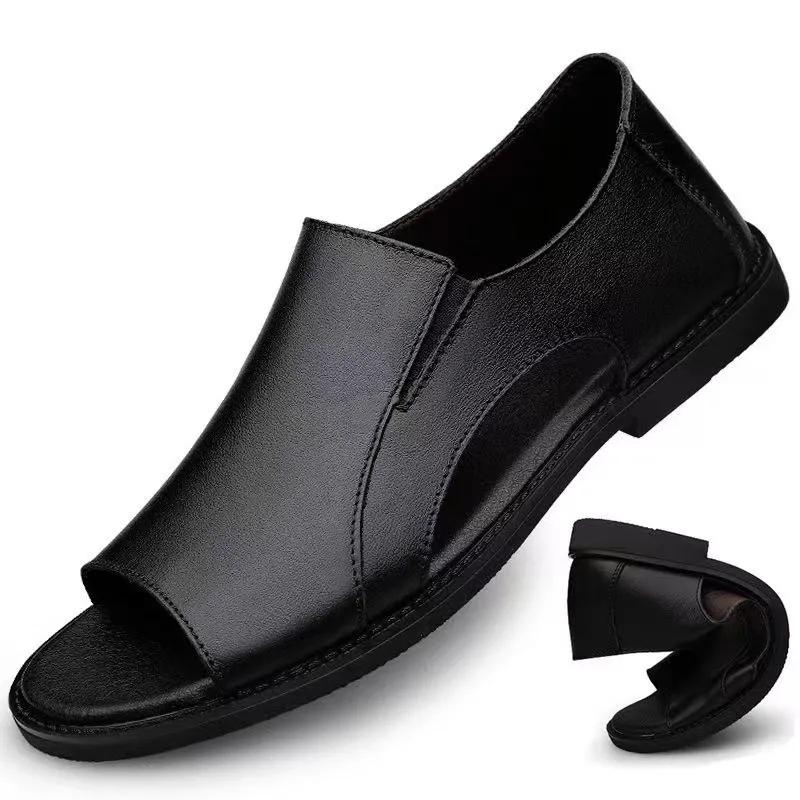 

Мужские сандалии, новые летние мужские повседневные пляжные туфли на мягкой подошве, мужские 43 чёрный