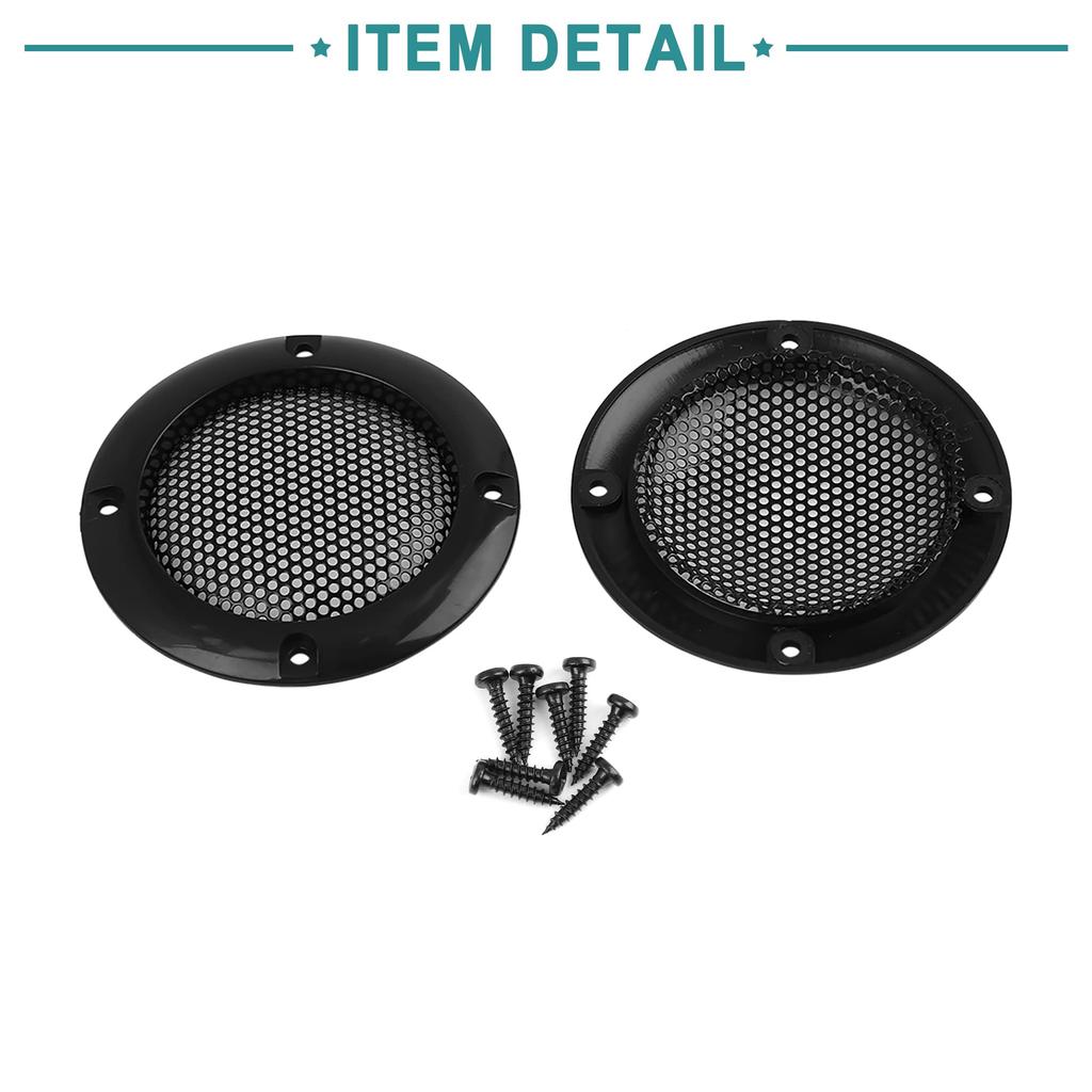 ACROPIX Bilbaslåda Skydd Högtalargaller Skydd 63,5 mm Metallnät Rund Svart 2 st