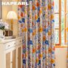 1PC NAPEARL American Style Countryside Colored Printed Curtains 100% Blackout Curtains for Bedroom Living Room Balcony Window for Home Decor
