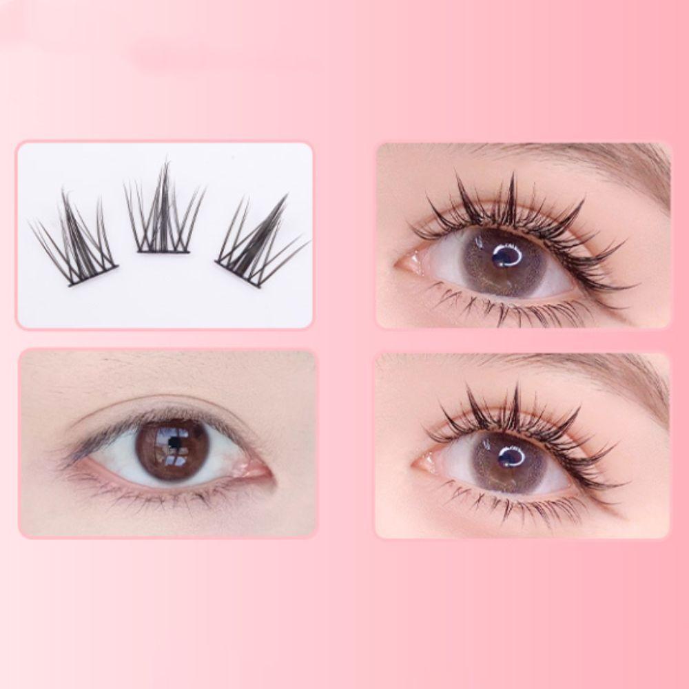 Lovable Segmented False Eyelash Manga Glue Free False Eyelashes Sweet Self-adhesive Lashes Makeup