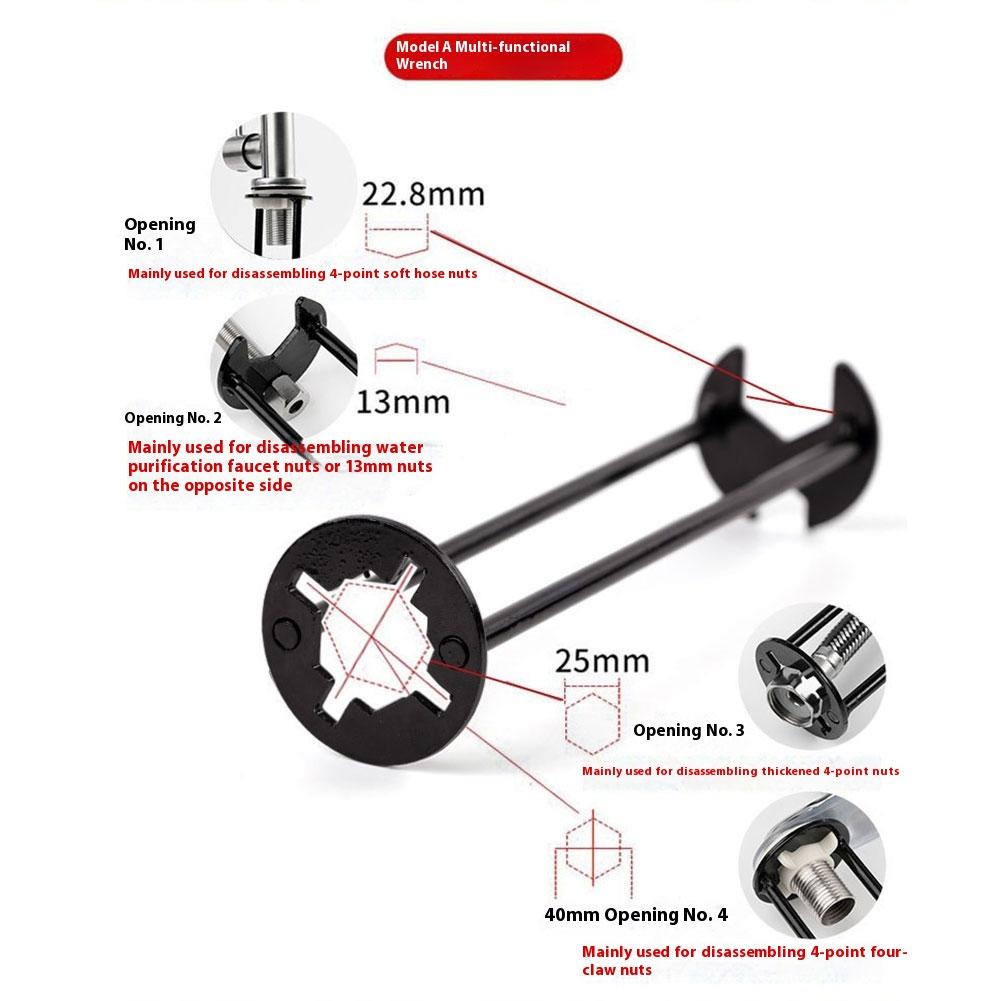 

2Pcs Multifunctional Kitchen Faucet Sink Basin Wrench Multifunctional Sink Wrench for Tight Spaces Kitchen Bathroom Home China Mainland