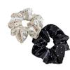 New Polka Dot Black And White Scrunchies Large Hair Bands Female Elegant Hair Rope Ties Ponytail Holder Headwear
