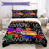 Custom Name Among us Pattern Bedding uilt Set uilt Cover Pillowcase Home Decoration Birthday Gift (1*duvet cover+2*pillowcase without core)
