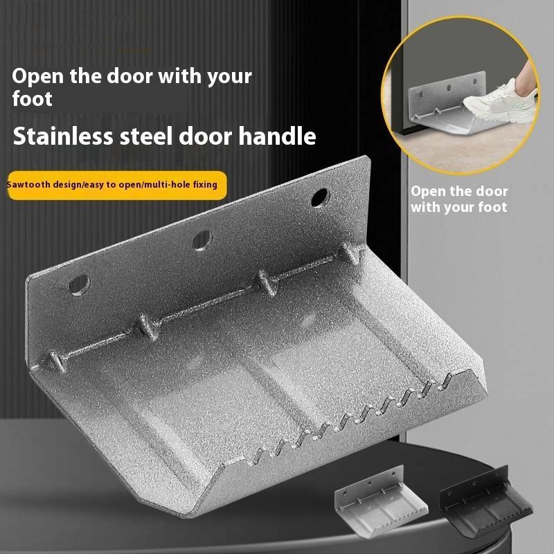 Door Opener Foot Pedal Handle Metal Door Opener No Touch Open Door Hands-free Door Pull Avoid Contact Convenient Foot Hardware