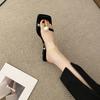 Fashion Light Luxury Cool Slippers Go Out In the Summer of 2025, High-end Kitten with High Heels Temperament, Evening Breeze
