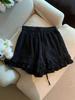 Women's French Lace Wide-Leg Pants: Spring/Summer Loose Fit, Casual & Stylish A-Line Layered Shorts