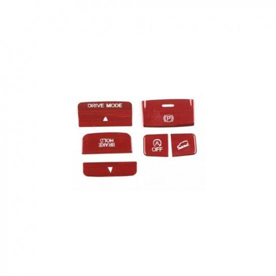 Red For Honda CRV CR-V -2024 Aluminum Console Gear Shift Button Cover Trim