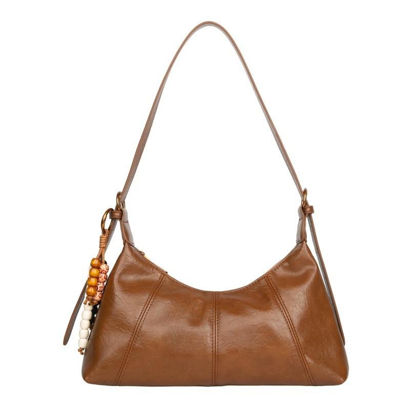 

Foreign style retro underarm bag women s 2025 autumn new fashion baguette underarm bag texture shoulder bag commuter bag no pendant