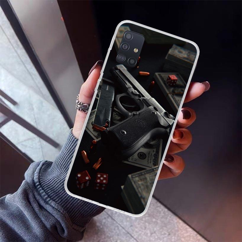 Custodia per Telefono AK47 Pistola Munizioni Per Samsung Galaxy A52 A51 A50S A32 A22 A12 A02S A72 A71 A31 A70 A30S Note 20 Ultra 10 Plus