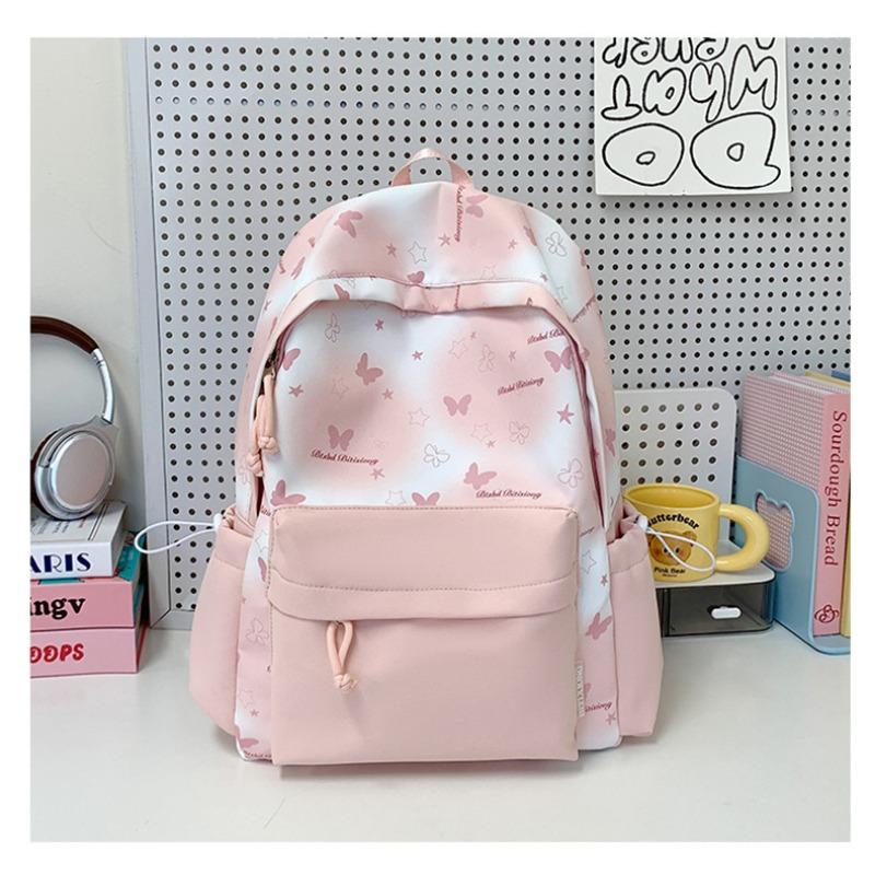 The New Schoolbag Is High-value, Fresh, Sweet, Literary and Cute Butterfly Backpack, Light Travel Backpack for Junior High School Students