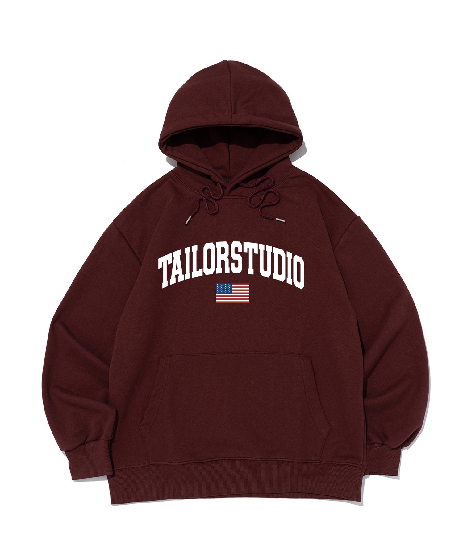 Taylor Studio Flag Logo Hoodie (Wine) Wine/Fleece L