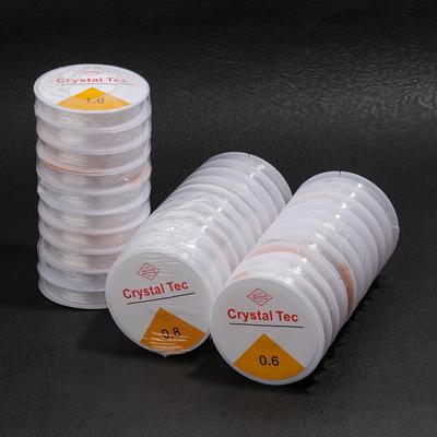 10 Rollen/Beutel Kristall-elastische Armbandschnur, Stretch-Perlenschnur für die Schmuckherstellung und Armbandherstellung, weiß(Für dich:0,6 mm 0,8 mm 1,0 mm)