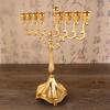 9 Branches Head Hanukkah Menorah Candle Stand Table Home Decor Tabletop Candle Holders Metal Hotel Props Candlestick Holder