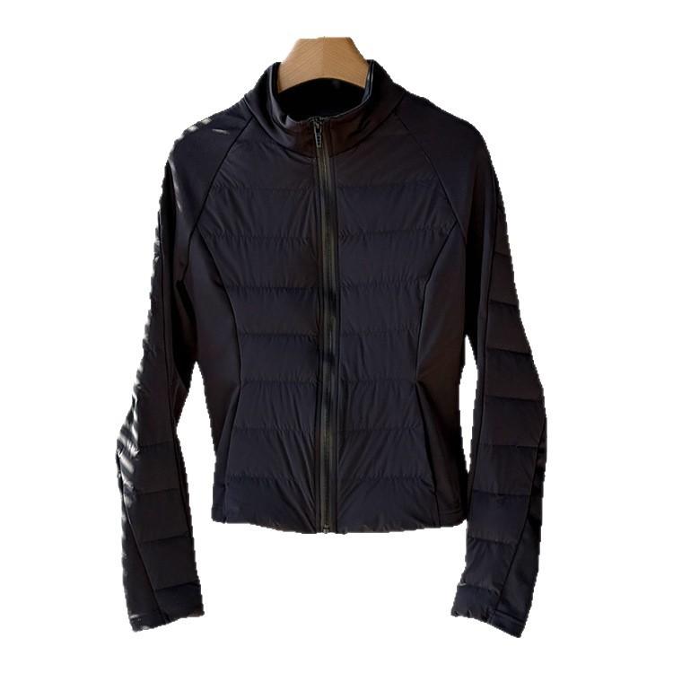 L White duck down yoga jacket down jacket women's new outdoor slim fit thin small light