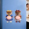 3D Pet Belly Sticker Soft Anti-Collision Sticker Cartoon Kitten/Puppy Decal with Big Belly Cute