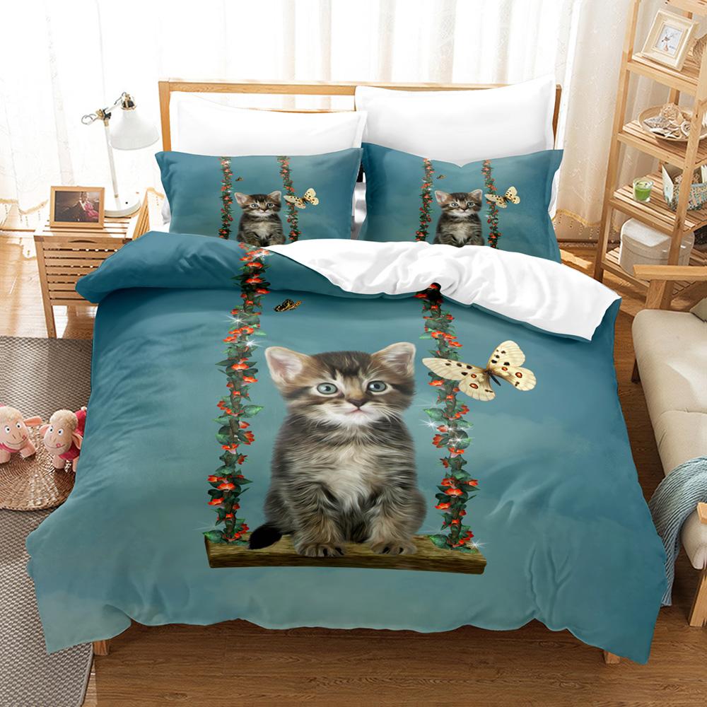 Cute Dog Bedding Set Single Twin Full Queen King Size Pet Dog Bed Set Aldult Kid Bedroom Duvetcover Sets 3D Print 030