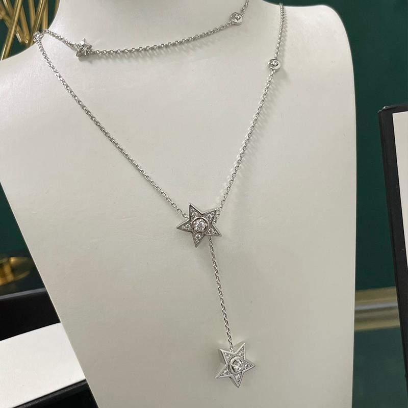 Musla Design Luxury Meteor Star Sweater Chain Necklace Elegant Birthday Gift for Women HighQuality Trendy Jewelry