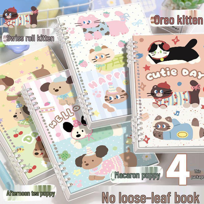 Öğrenci Özel A5 Spiral Ciltli Sevimli Hayvan Desenli Çıkarılabilir Sayfalı Defter