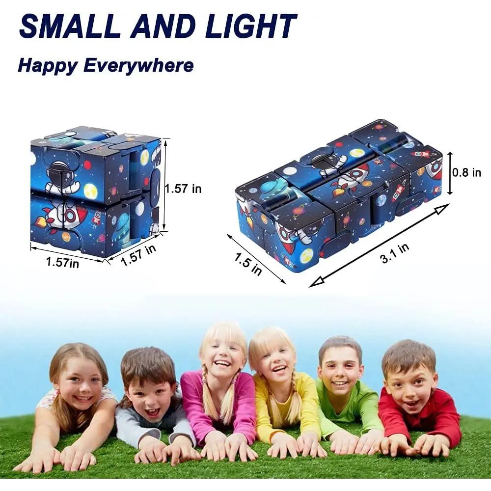 Infinity Magic Cube Hvězdná obloha Čtvercové puzzle Hračky Čtyřrohé bludiště Hračky Děti Dospělí Dekomprese Relaxační Ruční pro ADD