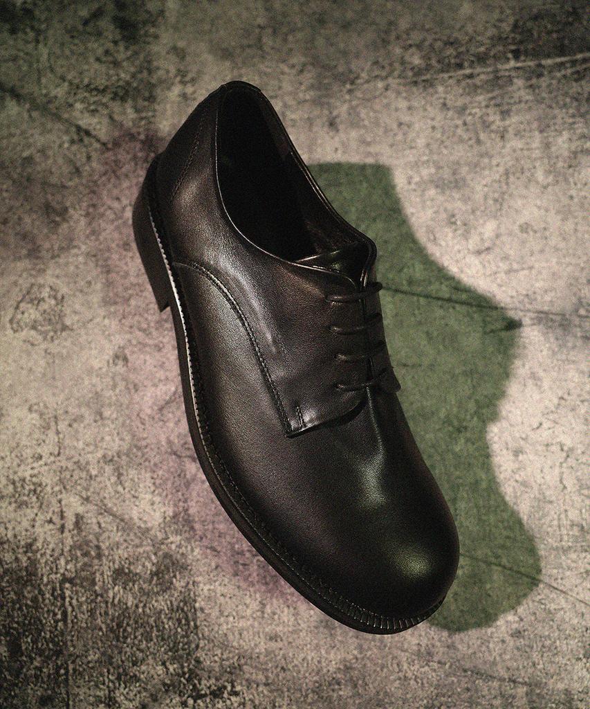 Firenze Atelier [Vibram] Contemporary Wrinkle Derby 1600 [Kip Black]