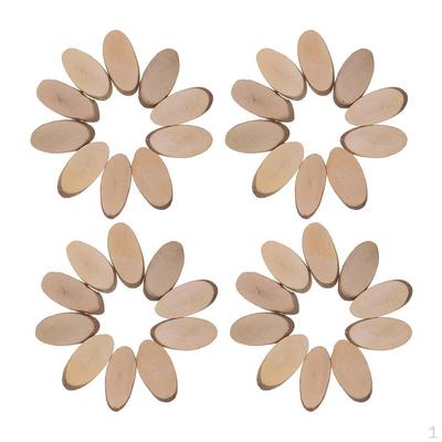 40 Pieces Tree Slices Wooden Craft for Wedding Party Christmas Decoration